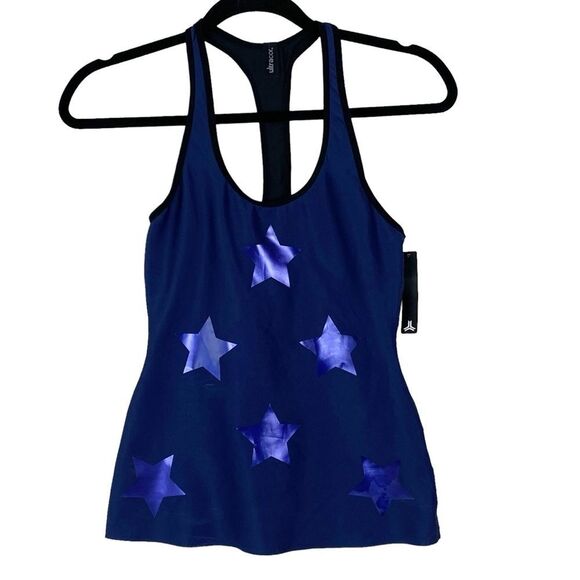 NWT Ultracor Star knockout compression silk Racerback Tank Top Sz XS Blue space - Picture 1 of 14